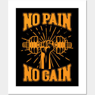 No Pain No Gain Posters and Art